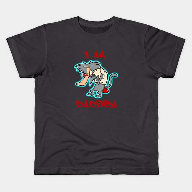 I am Baboon Kids T-Shirt by Inkoholic